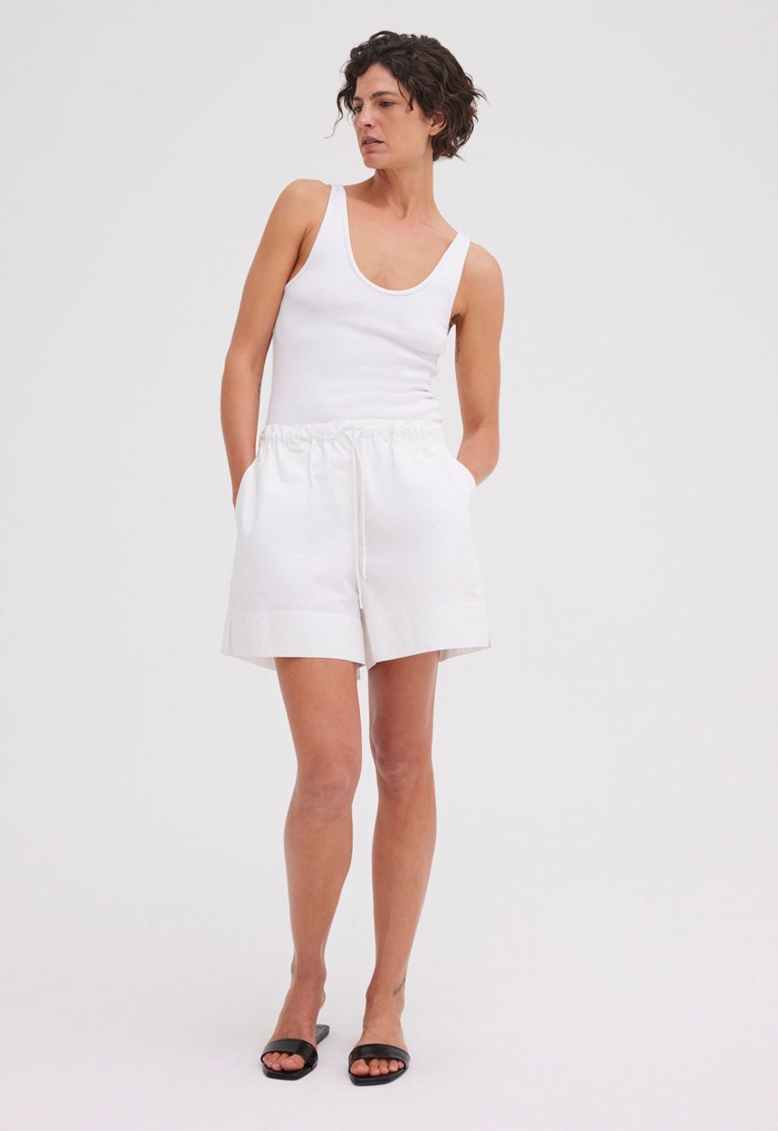 Jac + Jack Mira Cotton Short - White